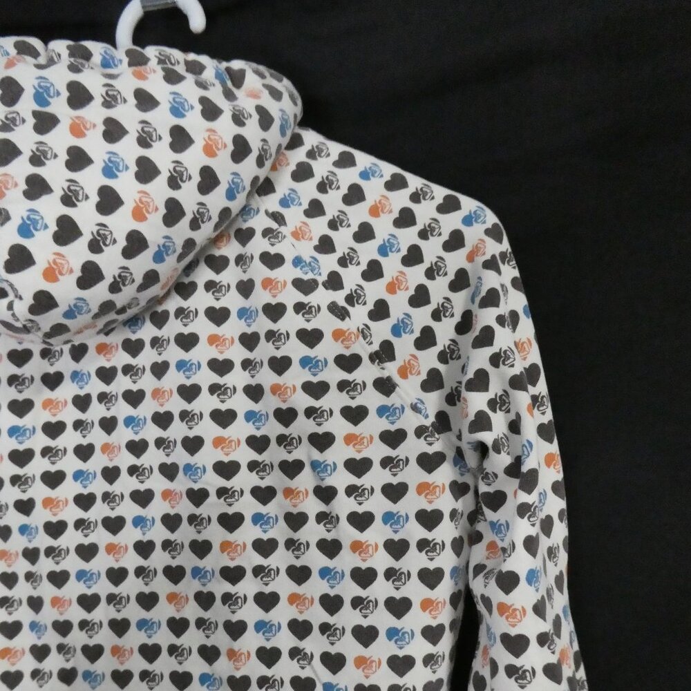 Y2K - Vintage - Roxy | medium | Heart & Logo Patterned  Zip-Up Hoodie - Picture 12 of 16